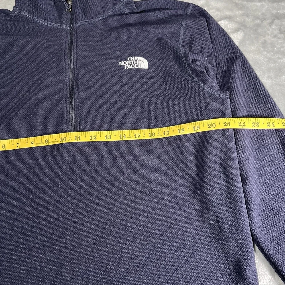 The North Face Sweater Mens Large Navy Blue Long Sleeve 1/4 Zip Fleece Pullover